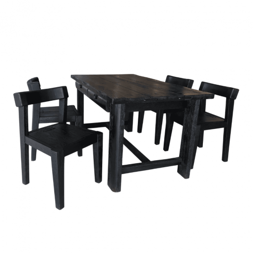 Bộ bàn 4 ghế sồi giả cổ