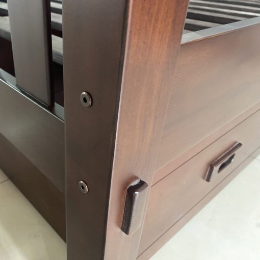 Giường đẩy GERDA - Gỗ sồi màu nâu cà phê - Hình ảnh 4