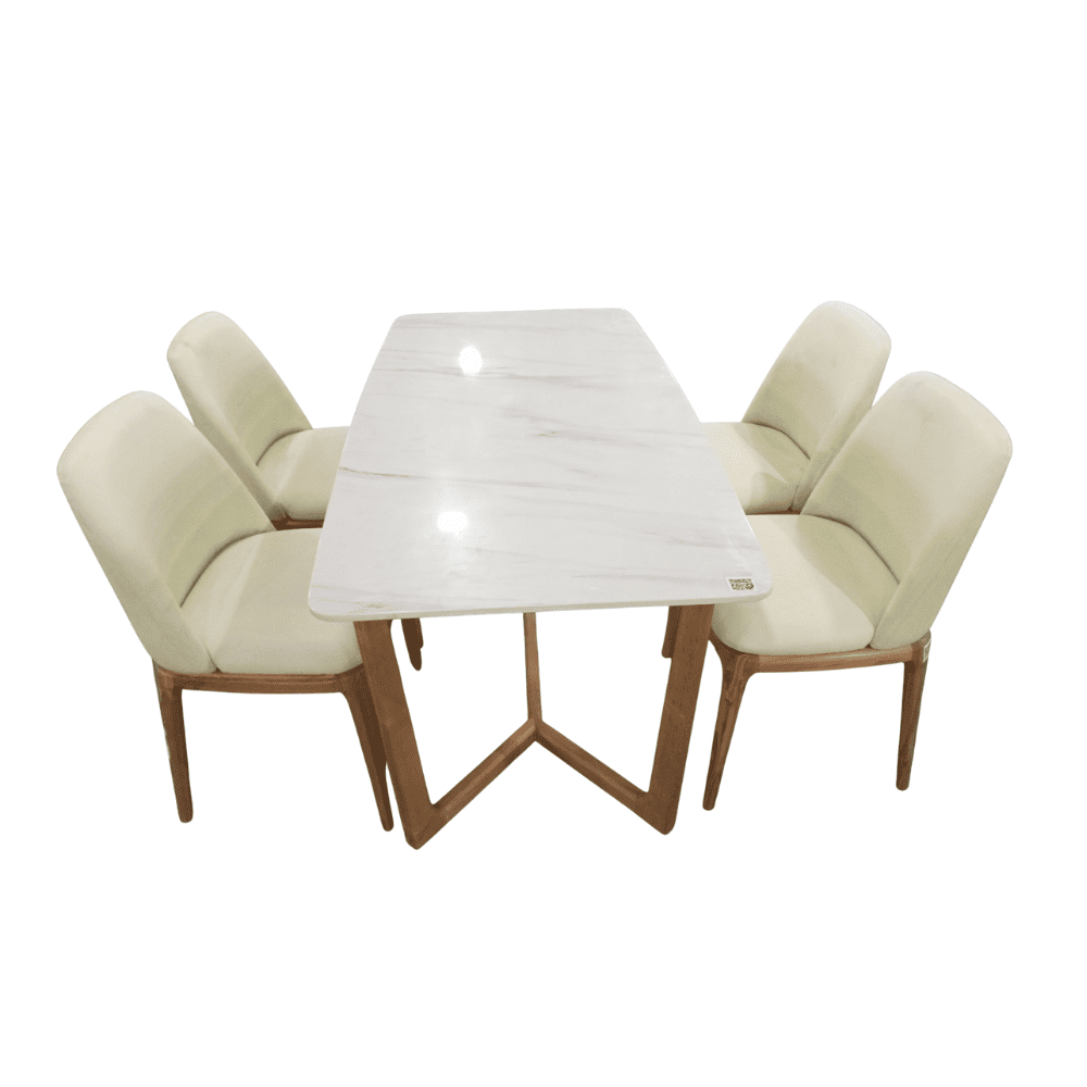 Bộ bàn 4 ghế AZURA – gỗ tần bì màu nâu