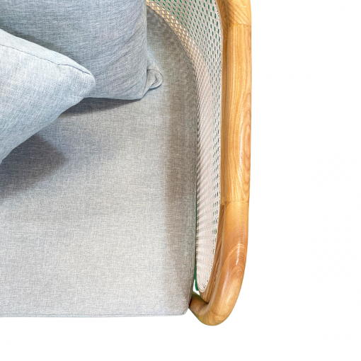 Bộ Sofa VC-044 - Gỗ tần bì đệm nỉ màu xanh - Hình ảnh 5
