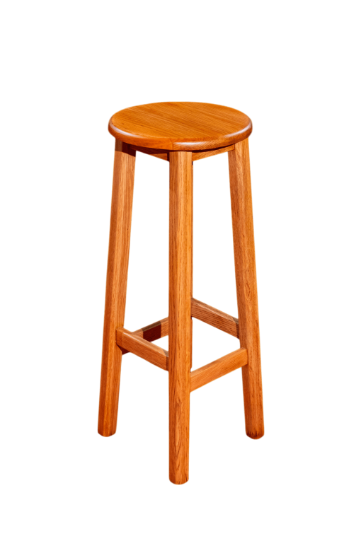 Bộ bàn tròn gỗ Oak kèm ghế bar gỗ Oak - Hình ảnh 8