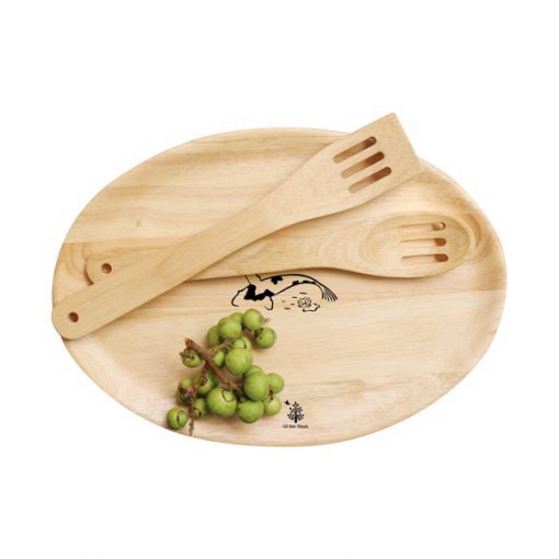 Đĩa gỗ oval - Cỡ trung gỗ cao su - Hình ảnh 5