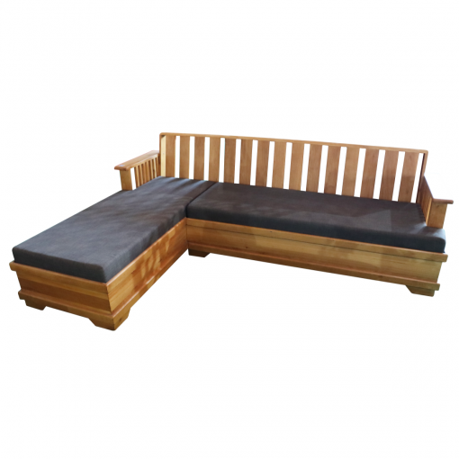 Bộ sofa chữ L - Gồ sồi màu tự nhiên - Hình ảnh 2